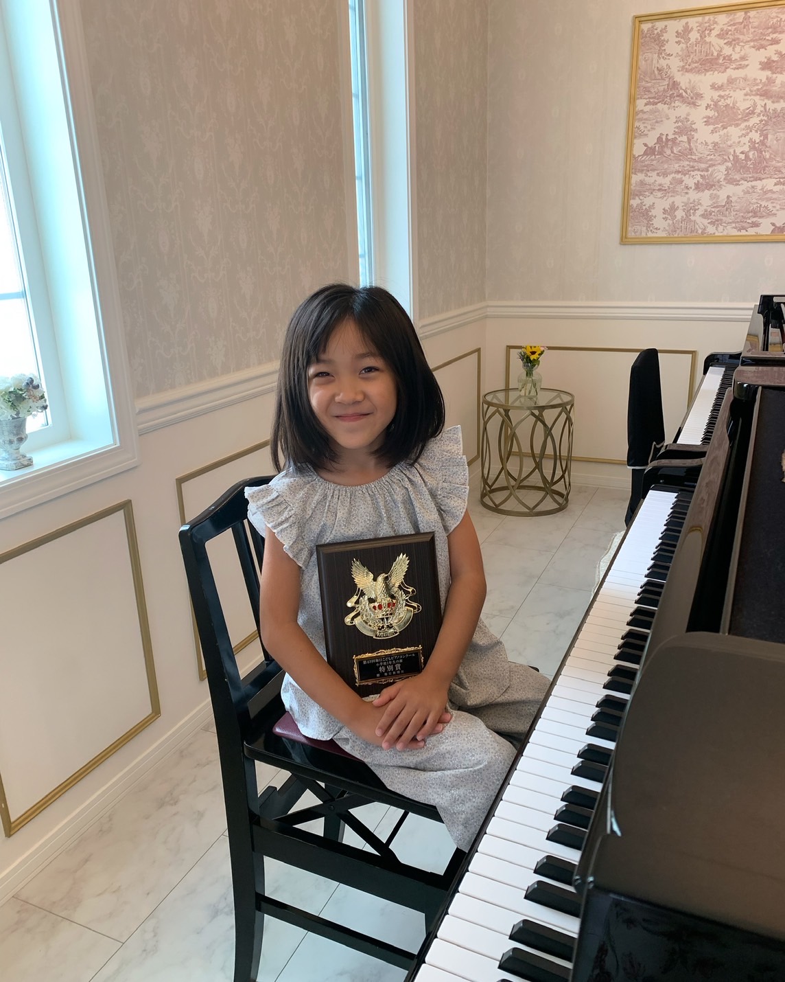 第４３回毎日こどもピアノコンクール小学1•2年生の部特別賞本選会出場決定川口日菜子さん（小1）