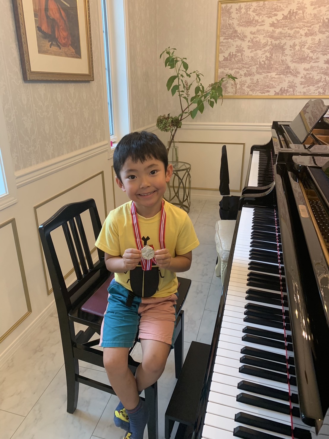 第43回毎日こどもピアノコンクール本選会幼児の部入選市川晴啓さん（年長）